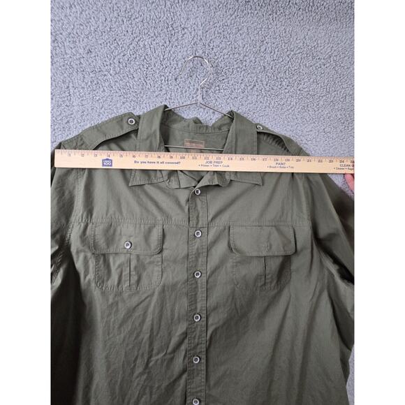 Boulder Creek Trading Company Shirt Mens 3XL Big Green Short Sleeve Button Up - Picture 5 of 7